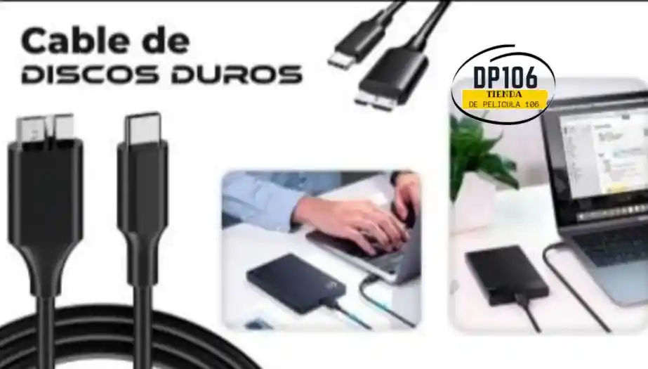 Cable De Disco Duro Micro B Tipo C
