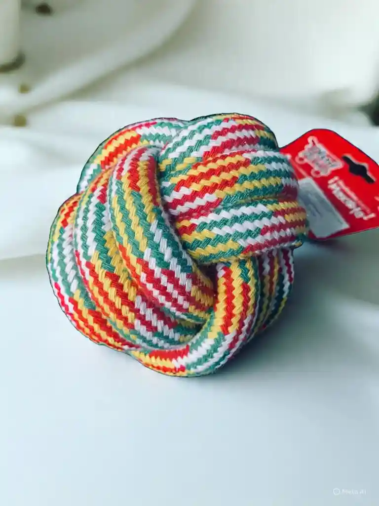 Juguete Masticable En Cuerda O Lazo Para Mascota En Forma De Pelota Para Perros Y Gatos