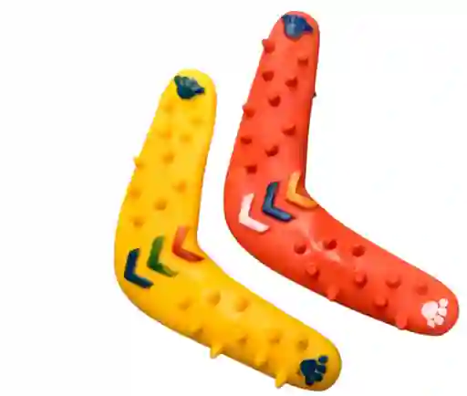 Juguete Masticable En Plastico Suave Con Sonido Para Mascota En Forma De Boomerang Para Perros Y Gatos