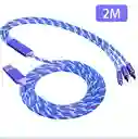 Cable Usb Tipo C Carga Rapida Cable Led Azul