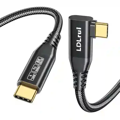 Cable Usb C Thunderbolt 4 Carga 240w Video 4k/8k Angulo Rect