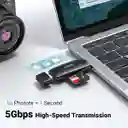 Ugreen Adaptador Doble Puerto Usb-c/usb 3.0 Lector Tarjetas