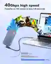 Cable Usb C Thunderbolt 4 Carga 240w Video 4k/8k Angulo Rect