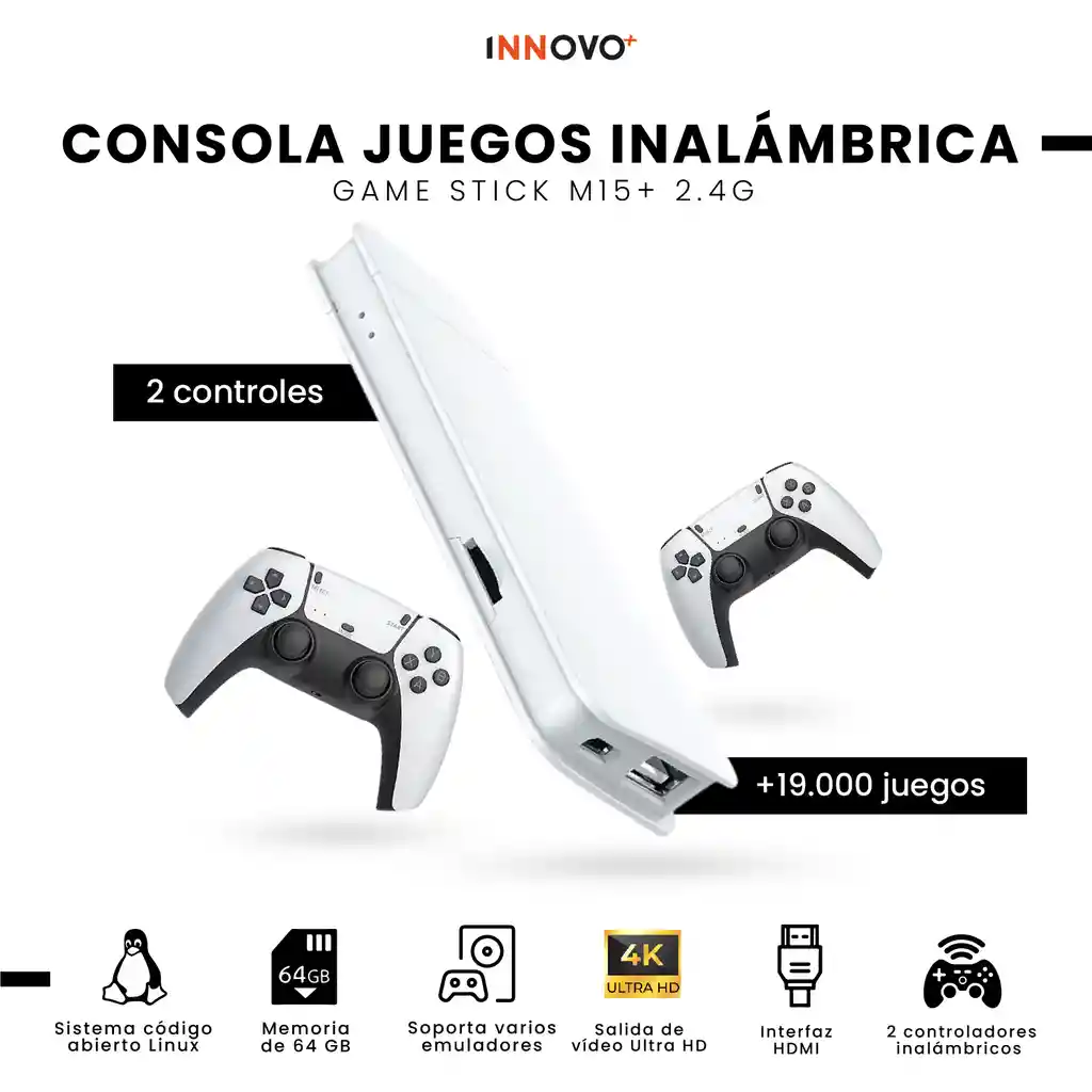 Consola Juegos Inalámbrica Game Stick M15 Pro Con Mas De 18.000 Juegos