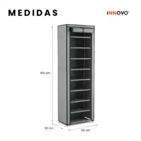 Clóset Armable 3 Cuerpos Con Zapatero 9 Niveles Organizador De Ropa Zapatos Práctico
