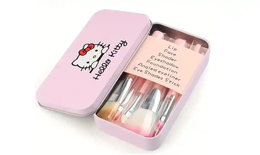 Kit X 7 Mini Brochas Maquillaje Hello Kitty