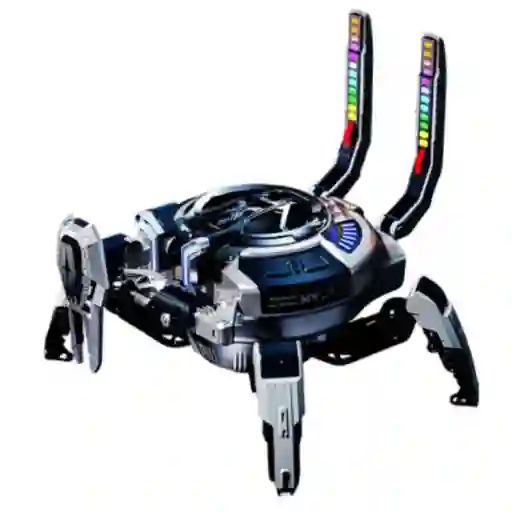 Altavoz Bluetooth My-301 Robot Cangrejo Azul Recargable Luces Led