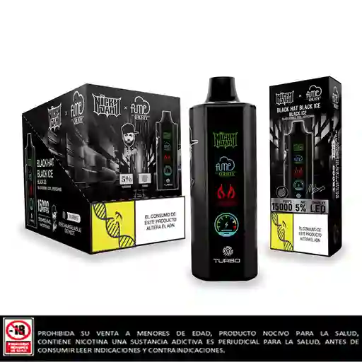 Fume Nicky Jam 15000 Puffs Black Hat Ice Black Ice