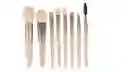 Kit X 8 Mini Brochas Beige Maquillaje Rostro