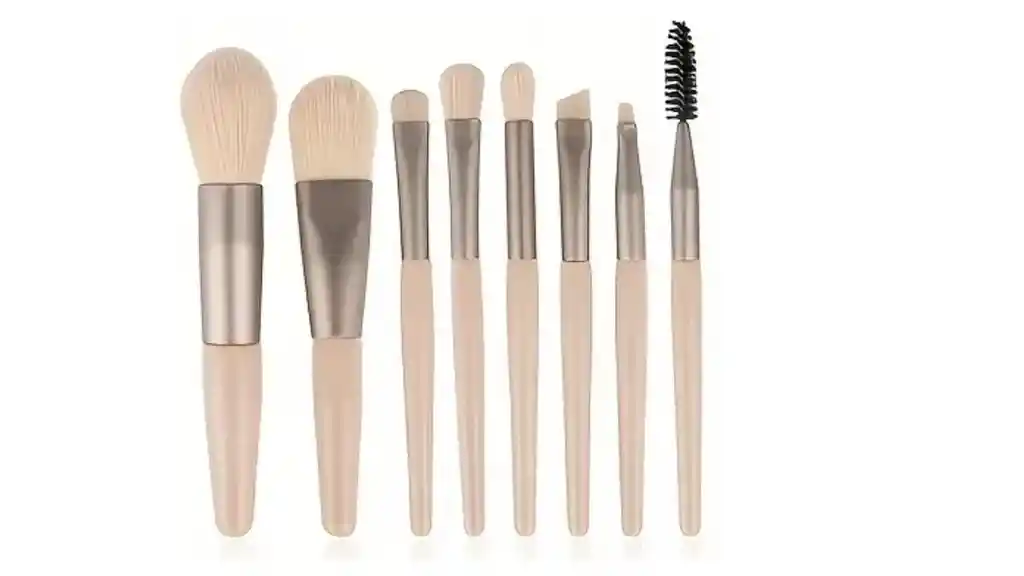Kit X 8 Mini Brochas Beige Maquillaje Rostro