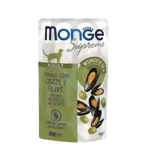 Monge Alimento Húmedo Special Adult Tuna Mussel Olive Para Gato - 80 G