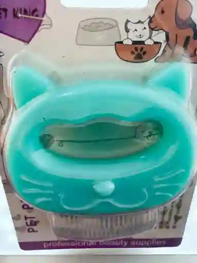 Cepillo Para Peinar Mascotas Cerdas Plasticas Tamaño Pequeño En Forma De Gato Para Perros Y Gatos