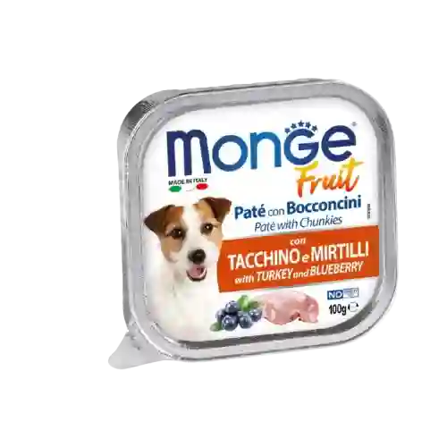Monge Alimento Húmedo Dog Fruit Turkey Blueberry - 100 G