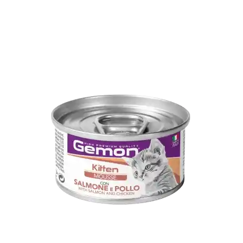 Gemon Alimento Húmedo Mousse Kit Salmon Chicken Para Gato - 85 G