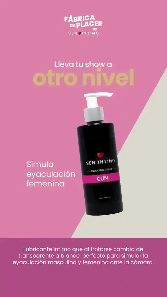 Lubricante Intimo Cum 250 Ml Sen Intimo Simula Eyaculacion Femenina Cum Blanco