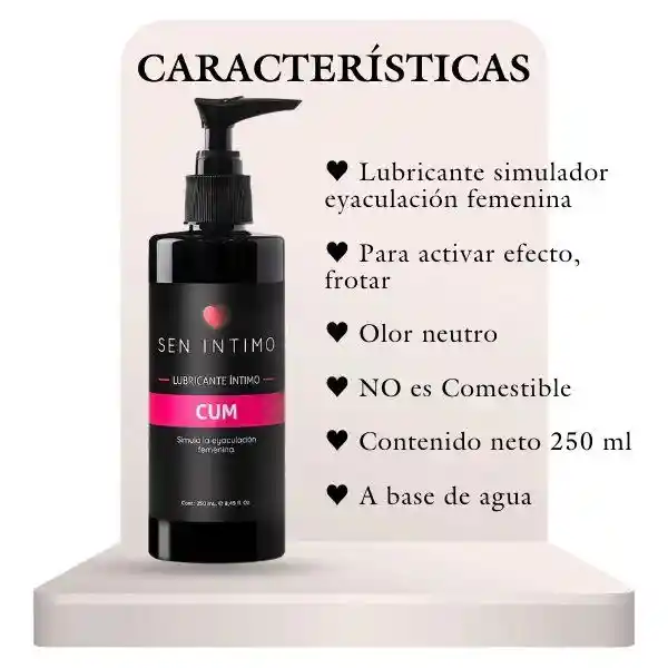 Lubricante Intimo Cum 250 Ml Sen Intimo Simula Eyaculacion Femenina Cum Blanco