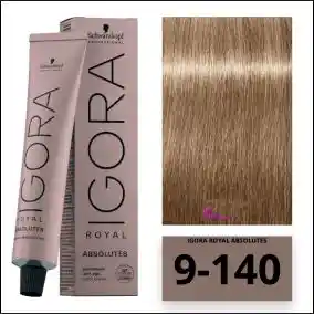 Tinte Igora Roya 9-140 Rubio Muy Claro Ceniza Beige Natural