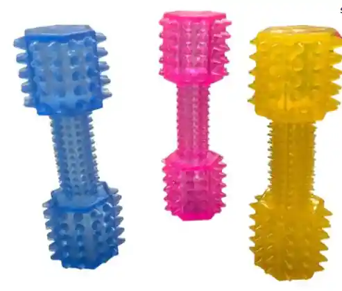 Juguete Masticable En Plastico Duro Para Mascota En Forma De Pesa Para Perros Y Gatos