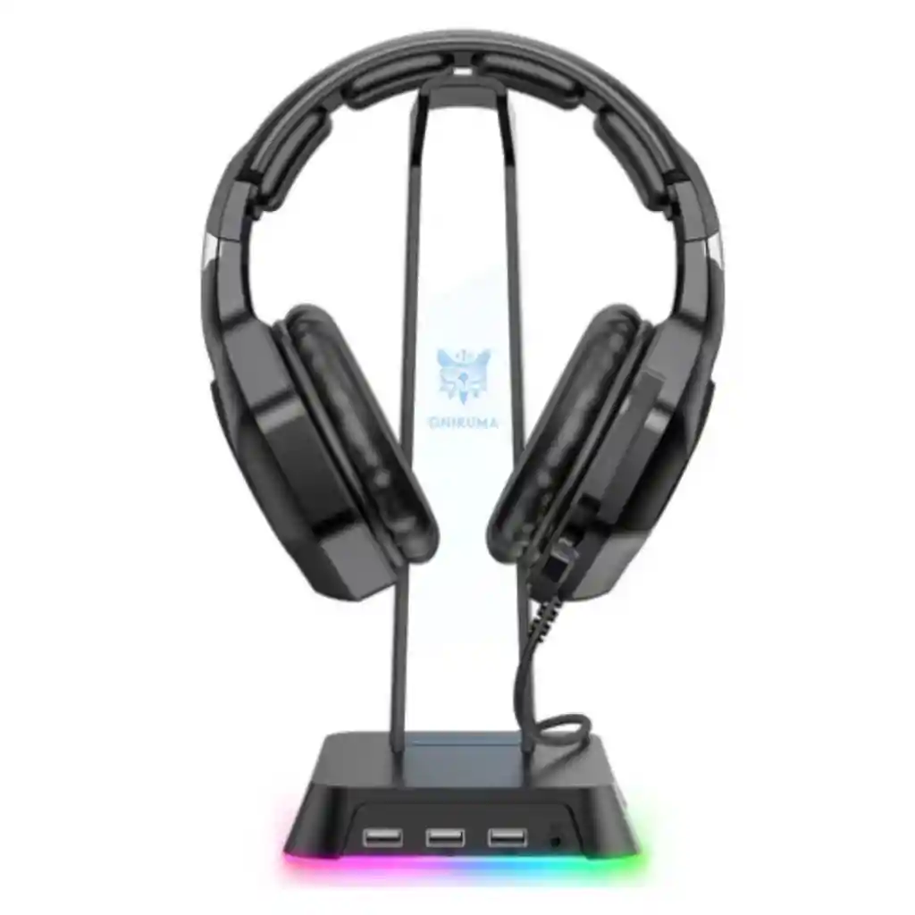 Soporte Onikuma St-2 Gamer Para Auriculares Rgb Negros