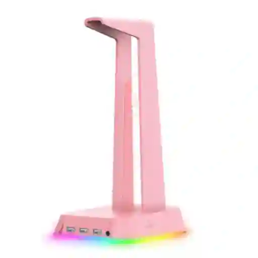 Soporte Para Audifonos Onikuma St2 Rosa Con Multipuerto Usb