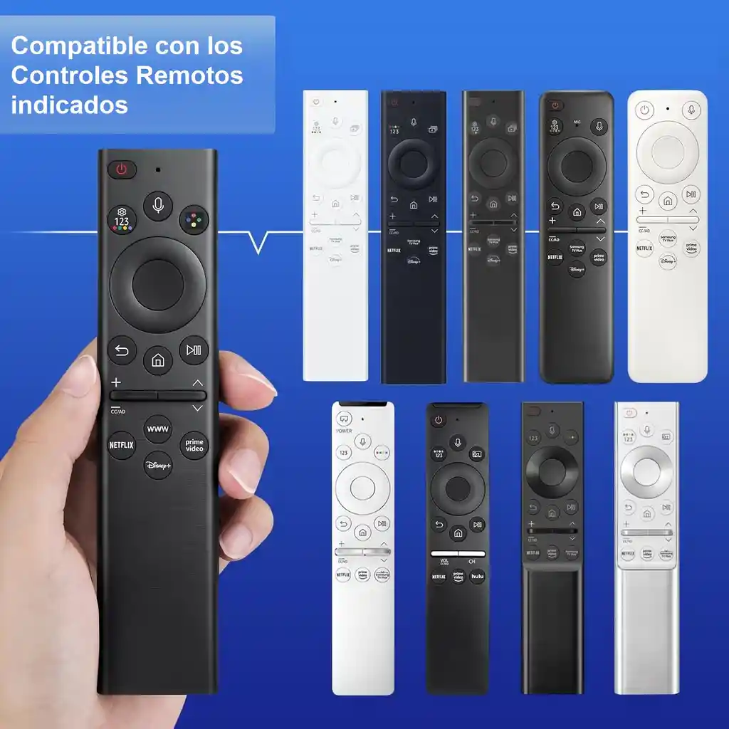Control Para Tv Samsung Plano, Tecla Disney, Con Voz, Reemplaza Solar