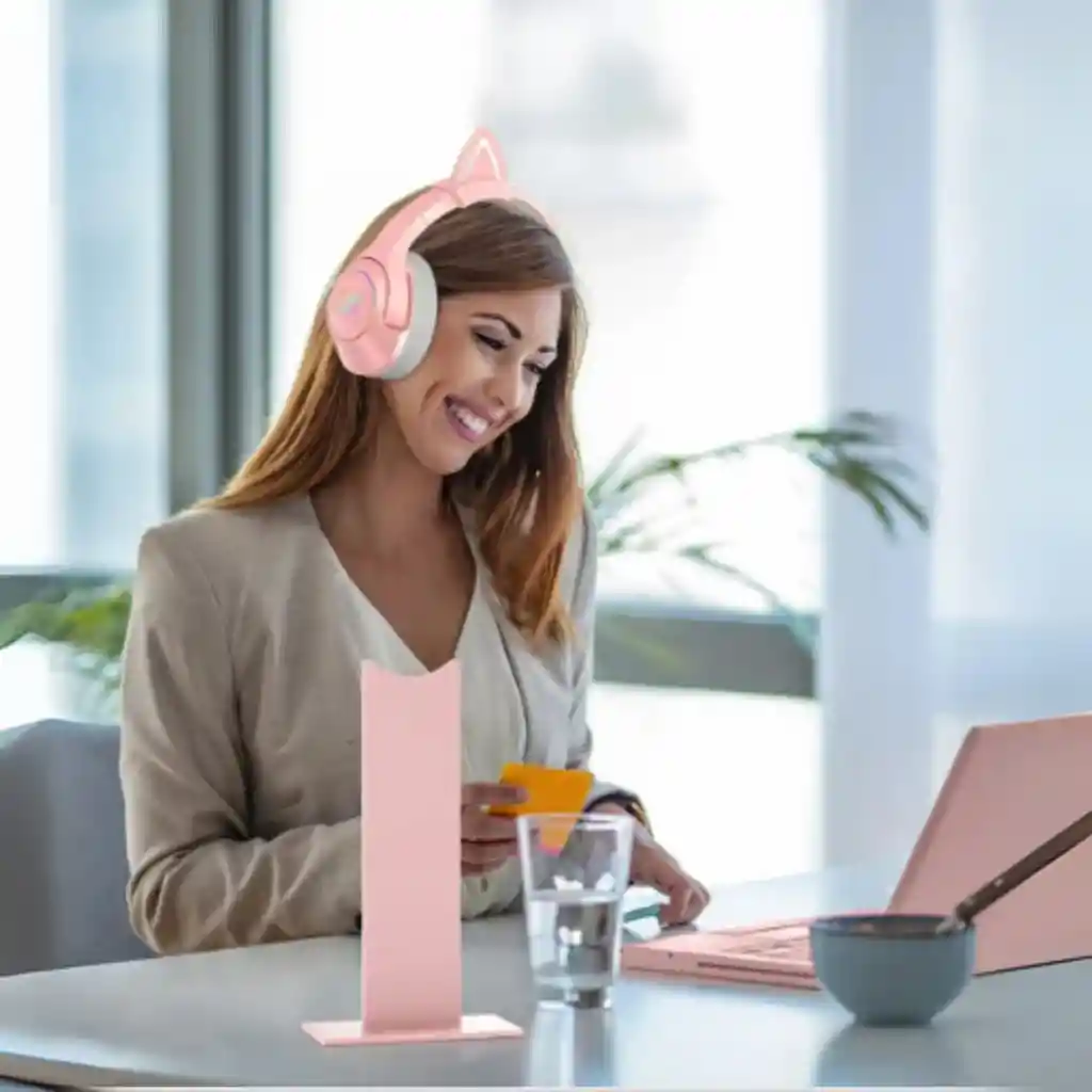 Base Soporte Rosa Onikuma St-1 Para Diademas Gamer