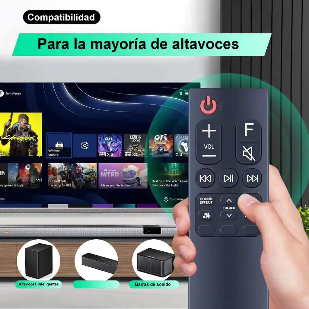 Control Remoto Para Barra De Sonido Lg Akb75595331, Soundbar