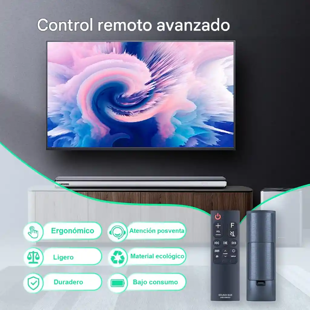 Control Remoto Para Barra De Sonido Lg Akb75595331, Soundbar
