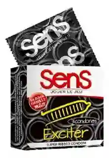 Preservativos Sens Exciter Super Estrias *3 Unid