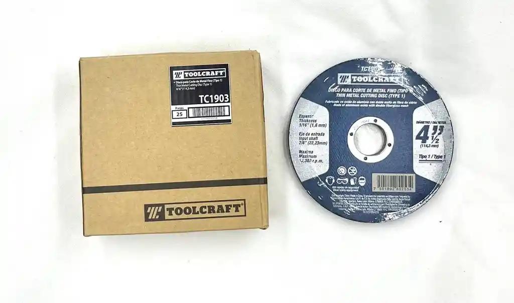 Disco De Corte Metal 4 1/2 Toolcraft