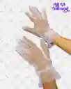 Guantes Cortos Transparentes Con Puntos Blancos