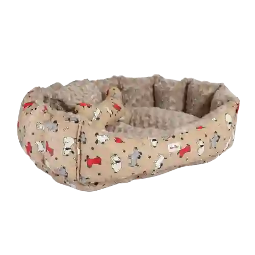 Guamba Combo Cama Pecky Beige Para Perro - S
