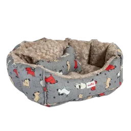 Guamba Combo Cama Pecky Gris Para Perro - S