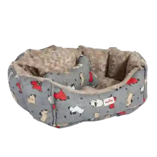 Guamba Combo Cama Pecky Gris Para Perro - S