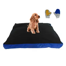Colchon Lavable Mediano Mas Guante Azul Claro