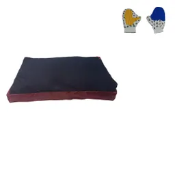 Colchon Lavable Mediano Mas Guante Vinotinto