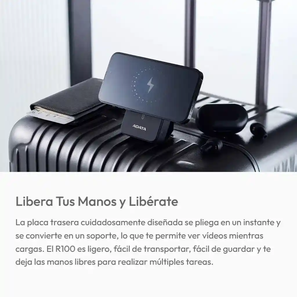 Power Bank 10000mah Adata R100 / Carga Inalámbrica Magnética