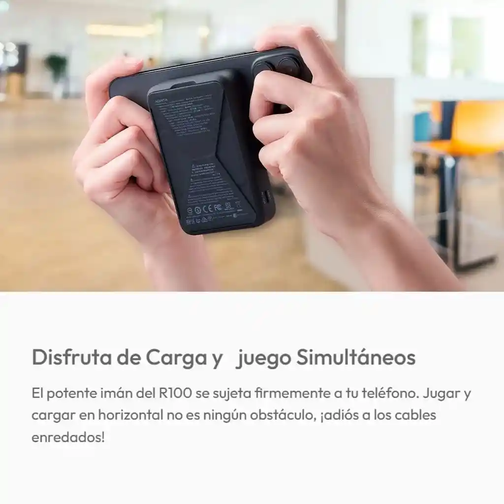 Power Bank 10000mah Adata R100 / Carga Inalámbrica Magnética