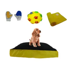 Colchon Lavable Mediano Mas Cobija Mediana Mas Juguete Mas Guante Amarillo