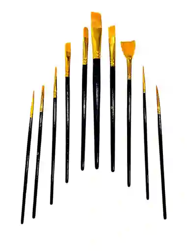 Set De Pinceles Surtidos X10 Unidades Dq58-2