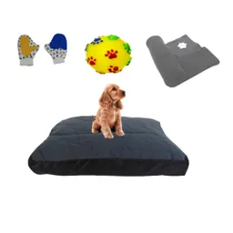 Colchon Lavable Mediano Mas Cobija Mediana Mas Juguete Mas Guante Gris