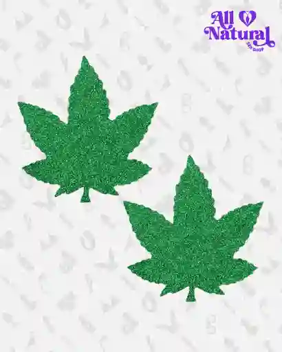 Pezoneras Sexys Hojas De Cannabis Weed Cubrepezón / Tapapezón