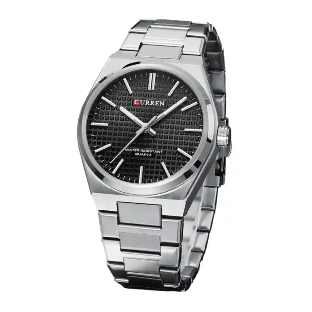 Reloj Análogo Curren Original Kred8303 Para Hombre Acero Color Plateado