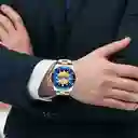 Reloj Análogo Curren Original Kred371903 Para Hombre Acero Color Plata Y Dorado