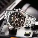 Reloj Análogo Curren Original Kre02192001 Hombre Acero Color Plateado-oro Rosa