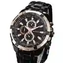 Reloj Análogo Curren Original Kre02012001 Para Hombre Acero Color Negro-oro Rosa