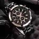 Reloj Análogo Curren Original Kre02012001 Para Hombre Acero Color Negro-oro Rosa