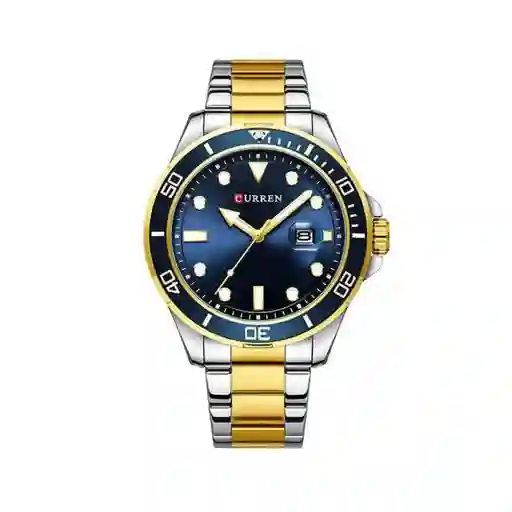 Reloj Análogo Curren Original Kred17192118 Para Hombre Acero Color Plata Y Dorado