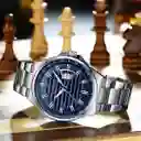 Reloj Análogo Curren Original Kred011903 Para Hombre Acero Color Plateado