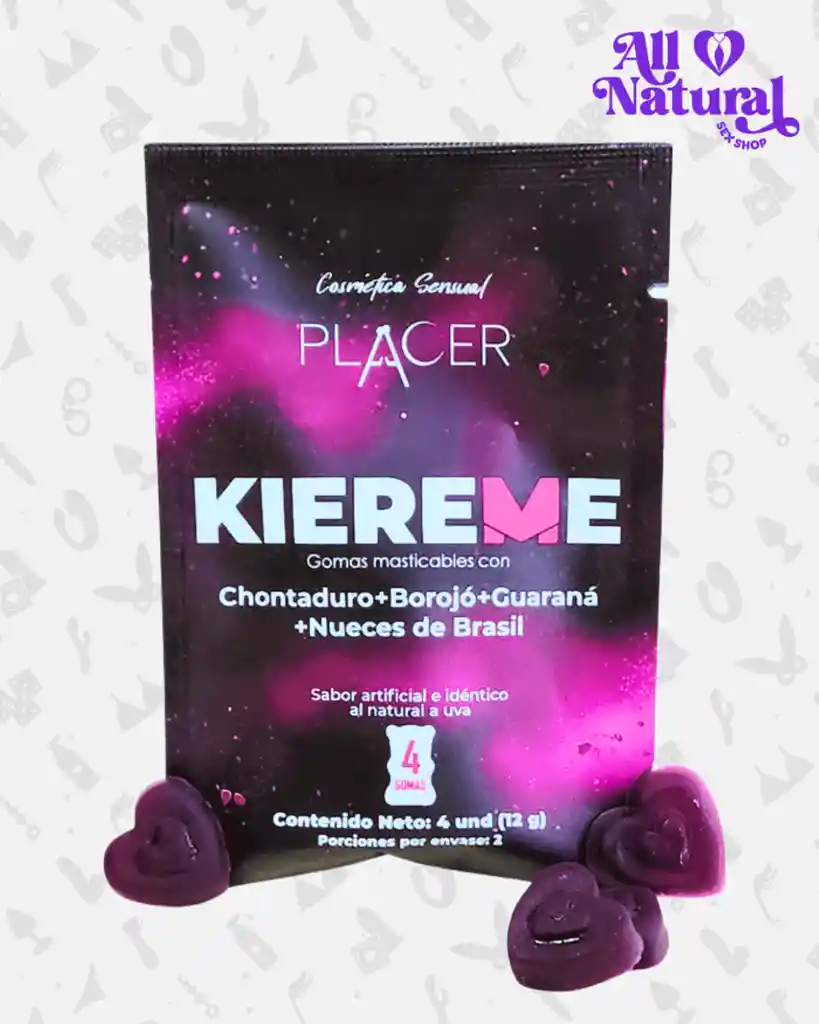 Potenciador Sexual Gomas Afrodisíacas Naturales Kiereme Para Pareja 4unds